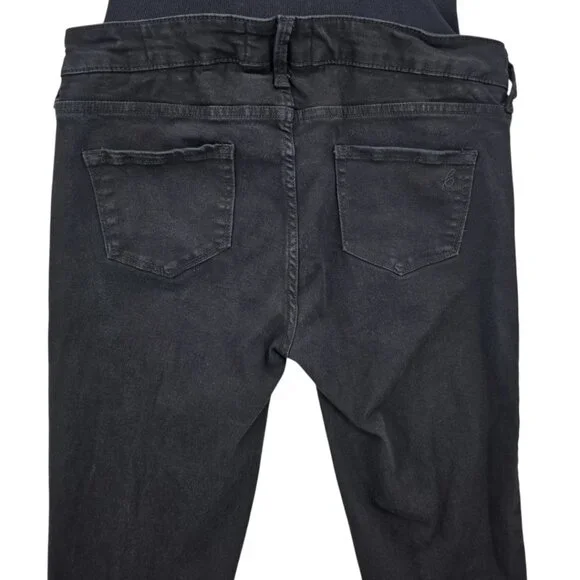 Blanqi Womens‎ 8 Denim Maternity Support Black Skinny Jeans - Picture 6 of 16